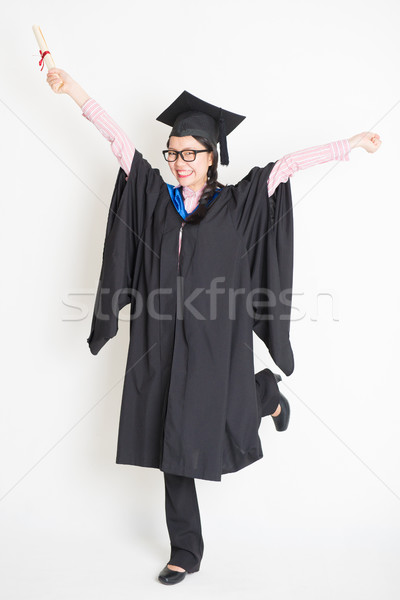 Stock photo: Full length Asian University student 