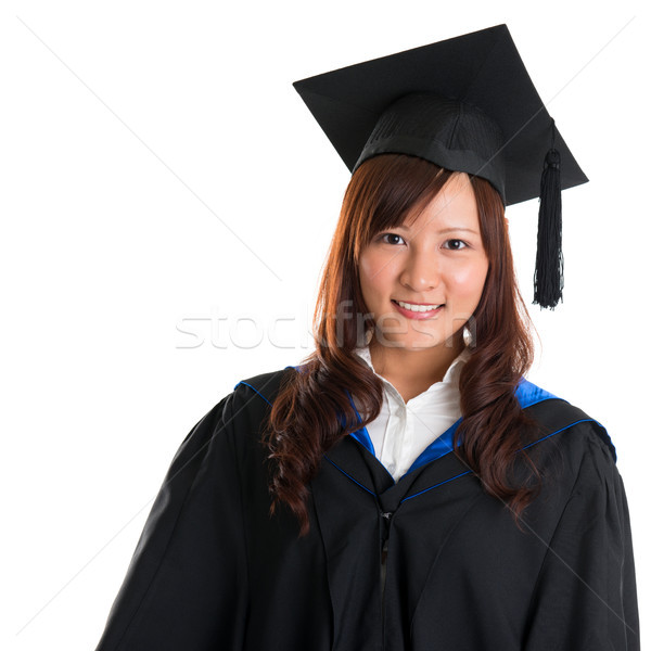 Foto d'archivio: Laurea · asian · studente · ritratto · sorridere · femminile