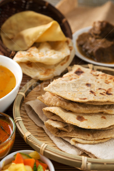 Chapati or Flat bread Stock photo © szefei