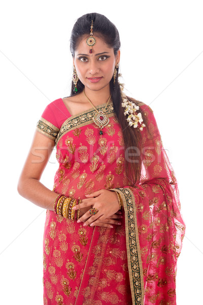 Indian femme portrait belle jeunes traditionnel [[stock_photo]] © szefei