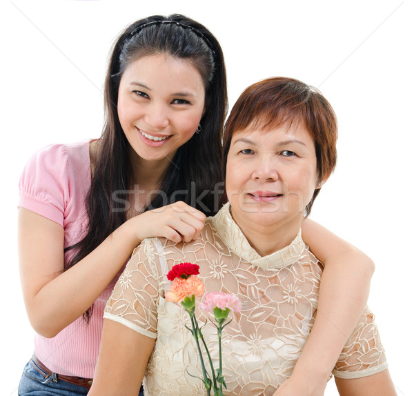 Mother and daughter in mother day Stock photo © szefei