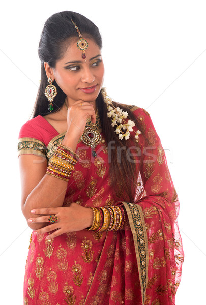 Indian femme pense portrait belle jeunes [[stock_photo]] © szefei