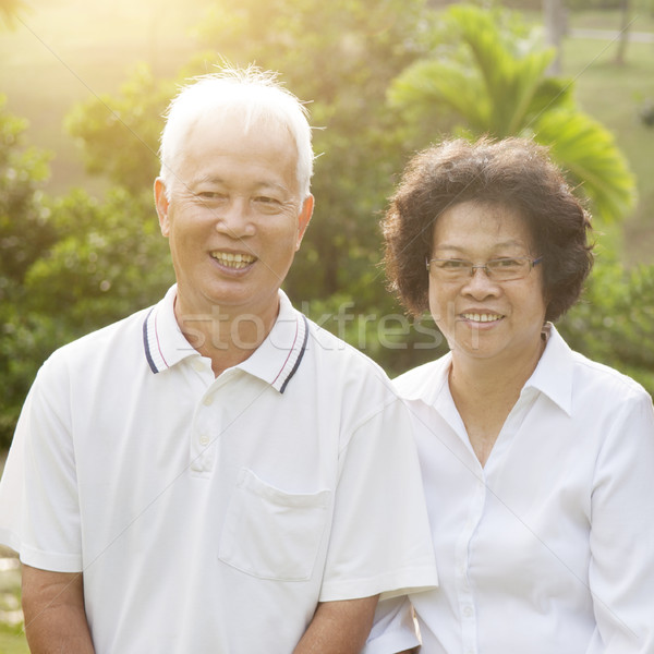 Asian seniors couple Stock photo © szefei