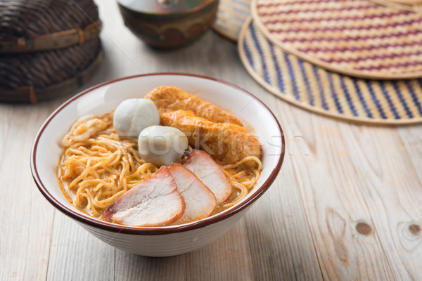 Curry Noodles cuisine Stock photo © szefei