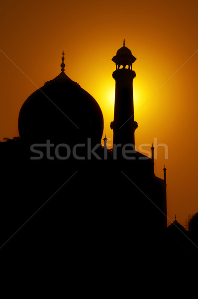 Taj Mahal crepúsculo amor edifício pôr do sol paisagem Foto stock © szefei