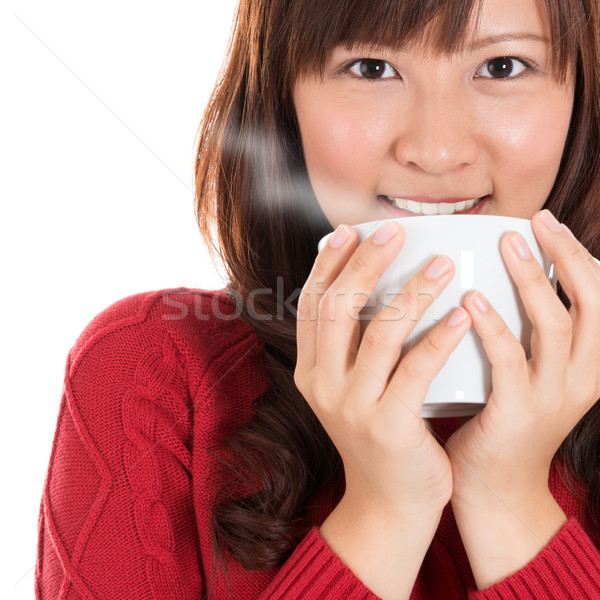 Stock photo: Enjoying a cup of hot coffee