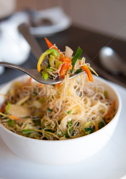 Singapore fried rice noodles Stock photo © szefei
