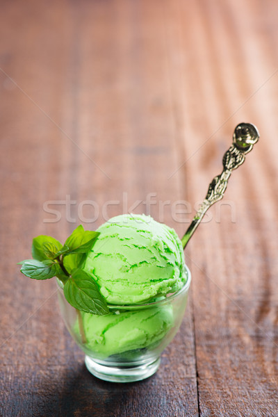 pistachio ice cream cup Stock photo © szefei