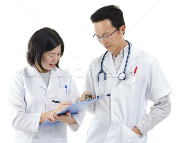 Médicos equipo dos Asia médico Foto stock © szefei