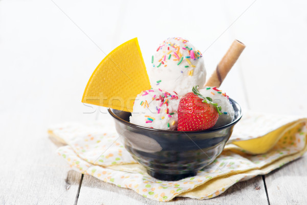 Yoghurt ice cream Stock photo © szefei