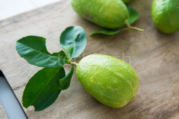 organic green lemons Stock photo © szefei