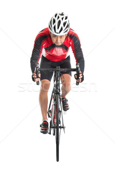 Stock photo: Asian biker