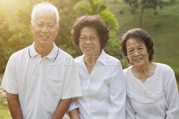 Asian seniors group portrait Stock photo © szefei