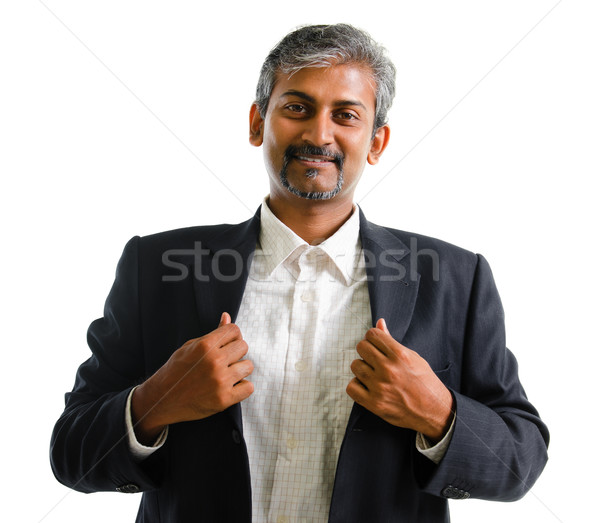 Asian indian zakenman goed kijken volwassen business Stockfoto © szefei