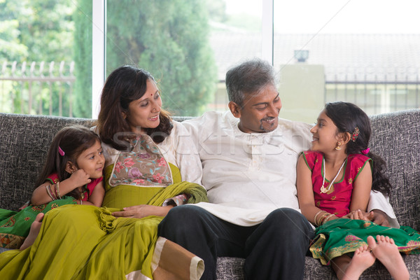 Family talk Stock photo © szefei