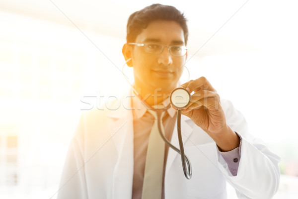 Asian indian medische arts stethoscoop Stockfoto © szefei