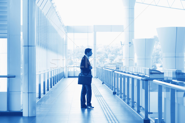 Indian businessman at airport Stock photo © szefei