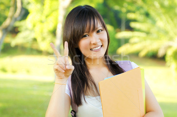 Cute student Stock photo © szefei