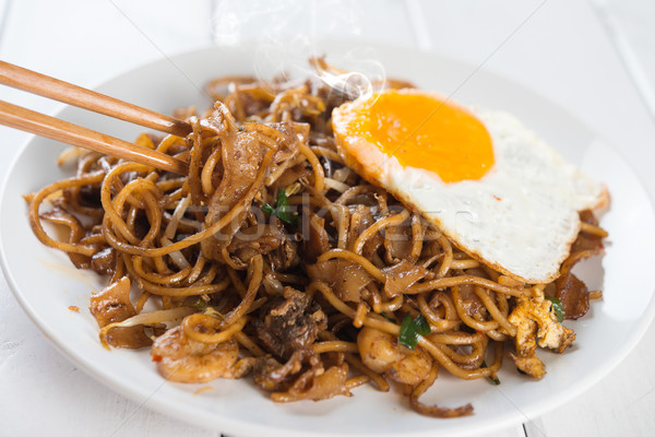 Asian dish Char Kuey Teow Stock photo © szefei
