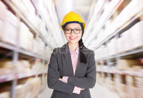 Foto stock: Femenino · tienda · gerente · almacén · jóvenes · Asia