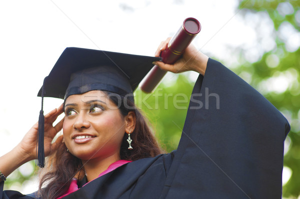 Asian Indian female student Stock photo © szefei