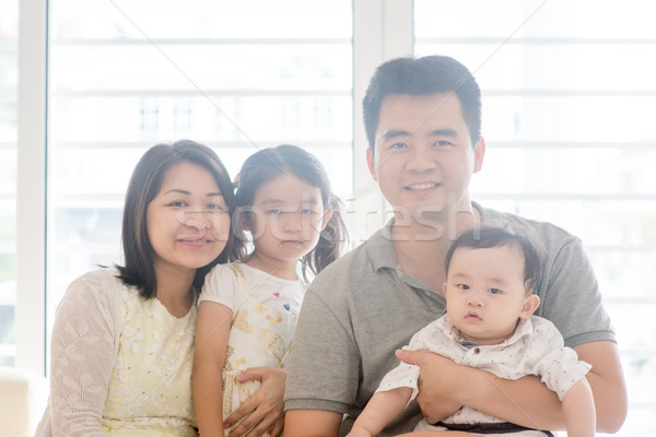 Asian portrait de famille parents enfants famille qualité [[stock_photo]] © szefei