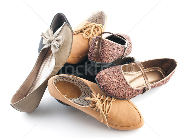 Stockfoto: Vrouwelijke · schoenen · geïsoleerd · witte