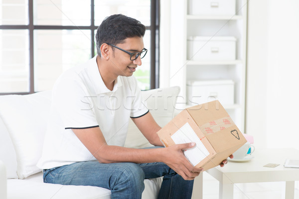 Received courier delivery  Stock photo © szefei
