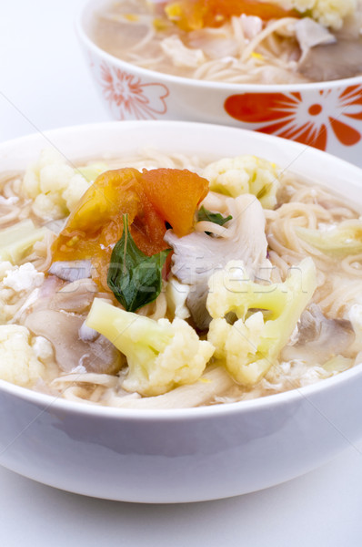 Vegetariano sopa asiático isolado branco Foto stock © szefei