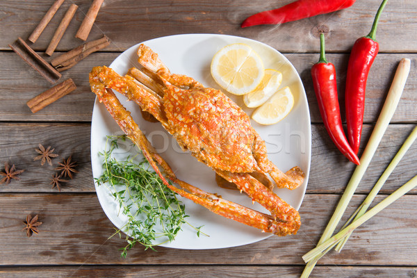 Hot and spicy blue crab Stock photo © szefei