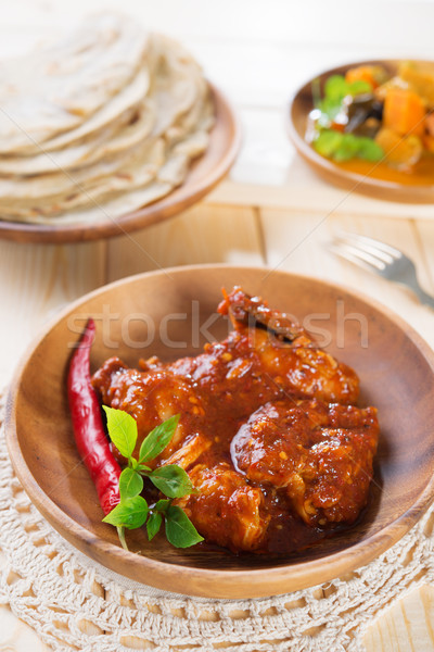 Indian chicken curry Stock photo © szefei