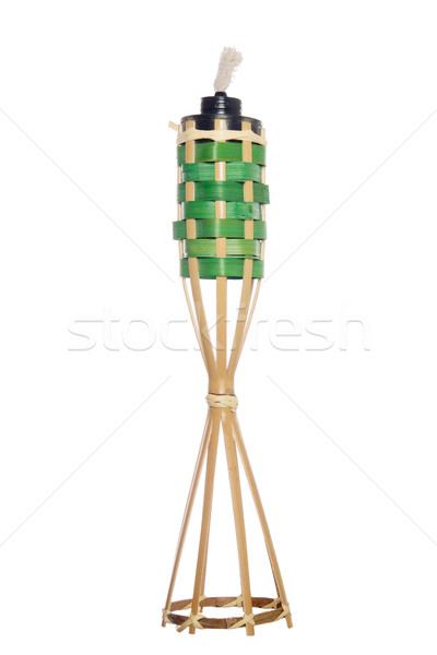Bamboo torch oil lamp Stock photo © szefei