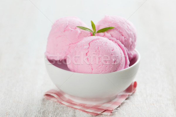 Strawberry ice cream Stock photo © szefei