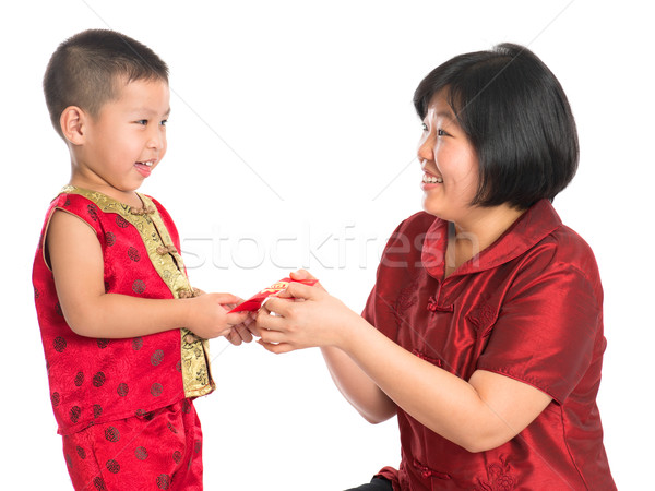 Año nuevo chino celebración Asia chino nino rojo Foto stock © szefei