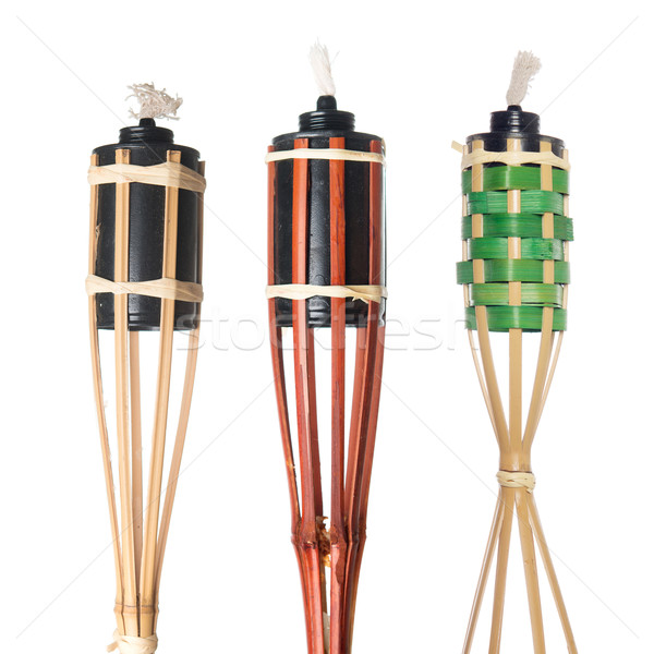 Bamboo torches Stock photo © szefei