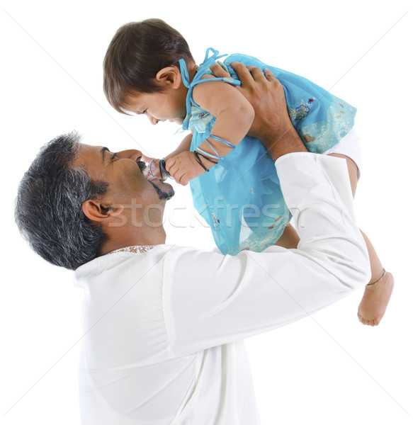 Father playing with daughter Stock photo © szefei