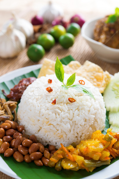Malay food nasi lemak kukus Stock photo © szefei