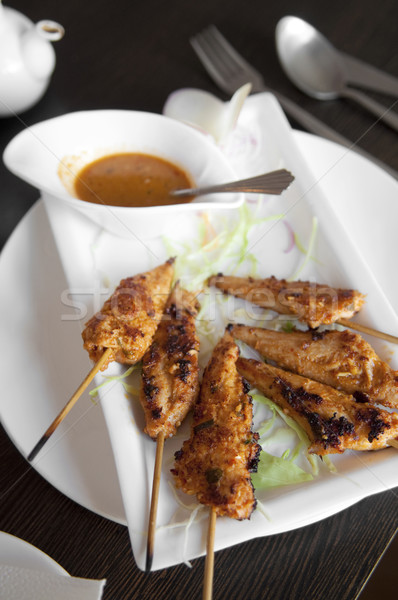 Chicken Satay Stock photo © szefei
