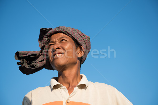 Portrait of Asian traditional farmer Stock photo © szefei