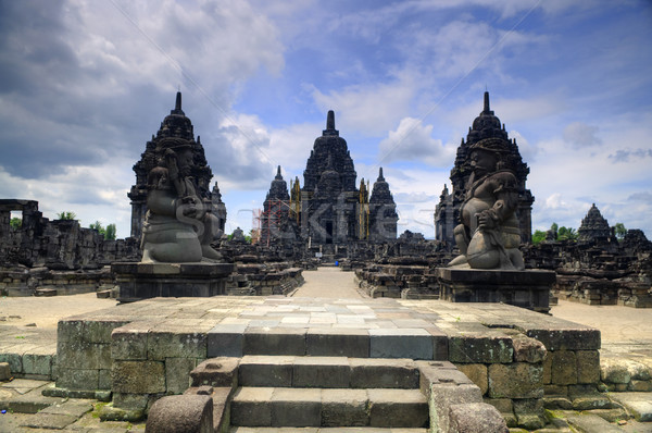 Hindu temple at Prambanan Stock photo © szefei
