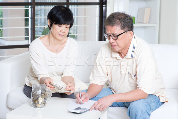 Pension, retiree, saving concept Stock photo © szefei