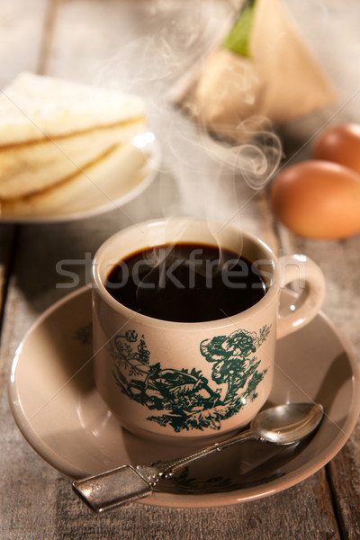 Traditional Malaysian kopitiam coffee and breakfast Stock photo © szefei