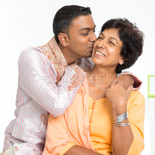 Mom Son Kissing