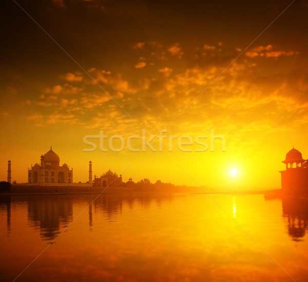 Taj Mahal Agra India sunset Stock photo © szefei