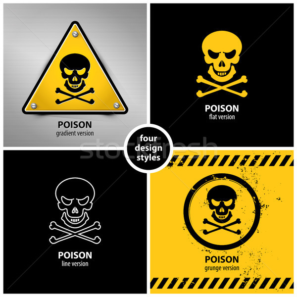 Set veleno simboli internazionali tossico pericolo Foto d'archivio © szsz