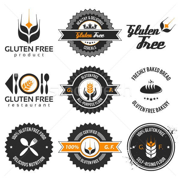 gluten free label set Stock photo © szsz