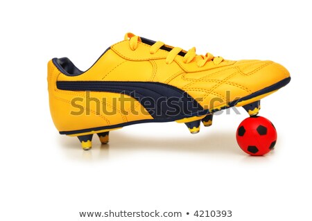 Stock fotó: Green Soccer Footwear Isolated