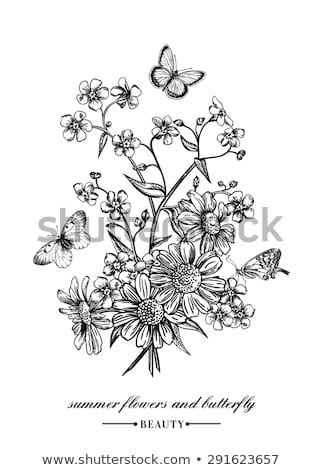 Stock photo: Bouquet With Daisies And Forget Me Not