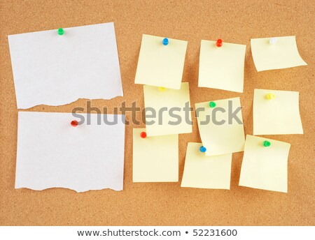 コルクボードに固定された音符の素晴らしい画像 ストックフォト © clearviewstock