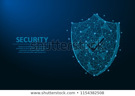 Сток-фото: Data Protection Concept On Triangle Background